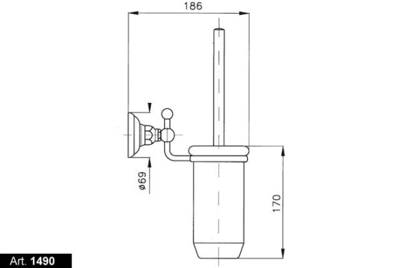 Туалетный ершик Nicolazzi Teide 1490CR05