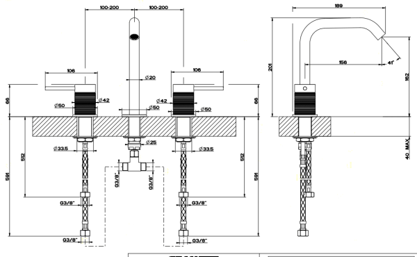 Смеситель для раковины Gessi 316 54312#239 нержавейка
