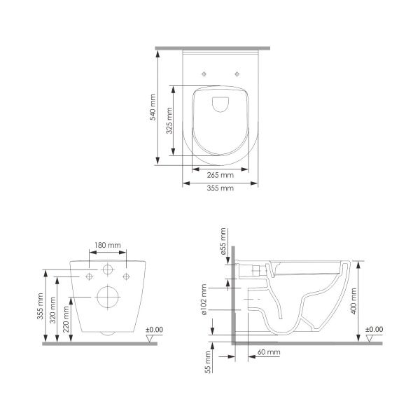 Mindel унитаз с крышкой 2 в 1, арт. H002.E034