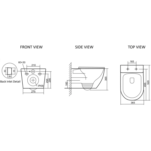 Унитаз подвесной SantiLine SL-5025MB безободковый, торнадо, с сиденьем микролифт, черный матовый