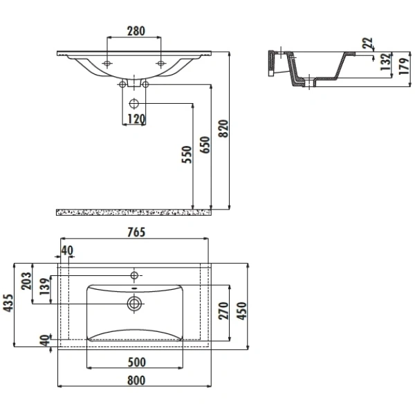 Раковина 80x45 см Creavit Su SU080-00CB00E-0000