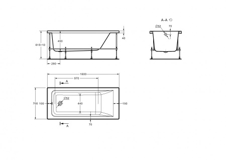 Акриловая ванна Roca Easy 160x70 ZRU9307663 белая