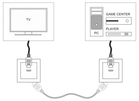 Розетка HDMI без рамки Werkel слоновая кость W1186003