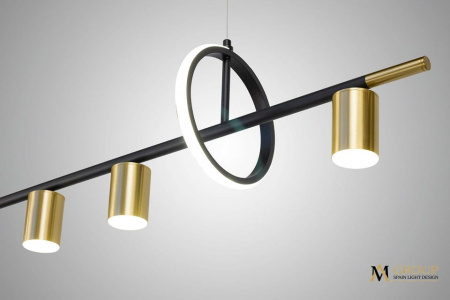Люстра на штанге AM-Group  AM438 POLISHED GOLD