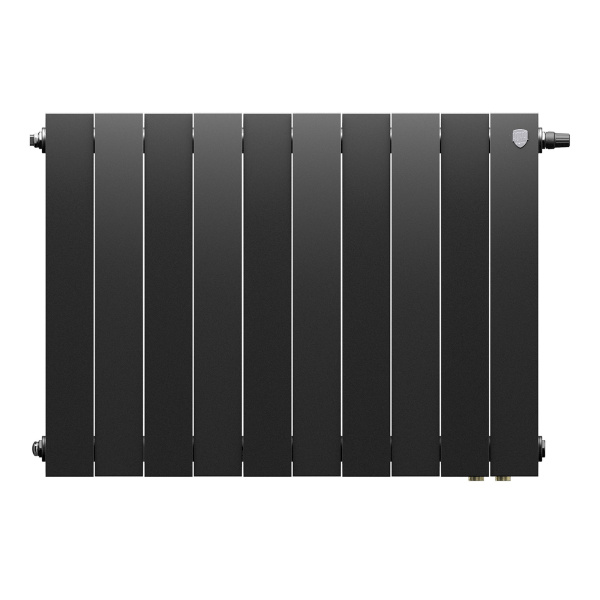 Радиатор биметаллический Royal Thermo PianoForte 500 Чёрный VR80 - 10 секц.