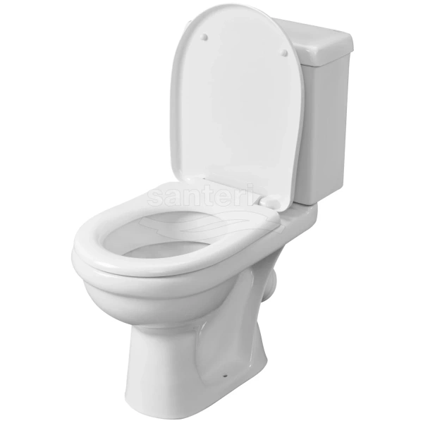 Унитаз-компакт Santeri Visit 1.P405.3.S00.00B.F (4640009670758) косой выпуск, с сиденьем, белый