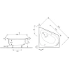Акриловая ванна 140x140 Jacob Delafon Odeon Up E6070RU-00