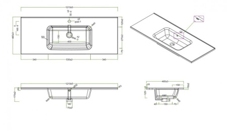 Раковина BelBagno BB1200ETL