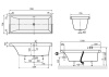 Квариловая ванна Villeroy&Boch Squaro 170x75 UBQ170SQR2V-01