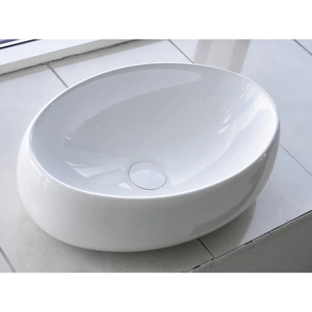 Раковина-чаша CeramaLux 9030B 48x34 см, накладная, белый