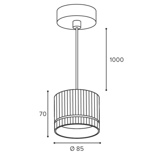 Подвесной светильник Wolta NIMB WSL-GX53/P18WG
