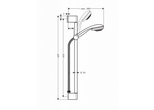 Душевой гарнитур hansgrohe Crometta 85 Multi 27767000