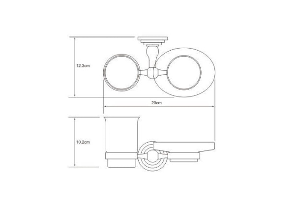 Держатель стакана и мыльницы WasserKRAFT Ammer K-7026