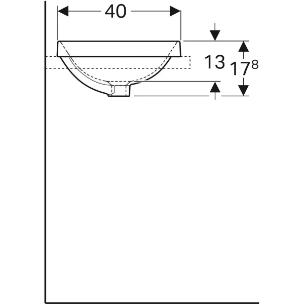 Раковина 55x40 см Geberit VariForm 500.716.01.2