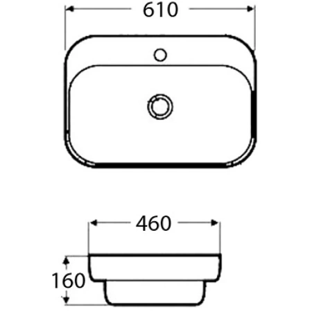 Раковина 61x46 см BelBagno BB6052