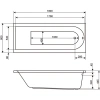 Акриловая ванна Excellent Aurum WAEX.AUR18WH 180x80 см, белый