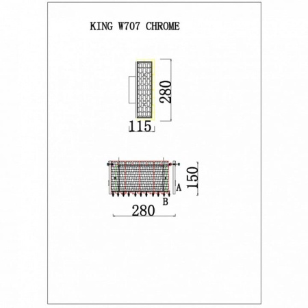 Накладной светильник iLamp KING W707 CR