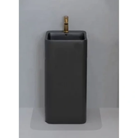 Раковина CeramaLux P7004LMB 40x40 см, напольная, черный матовый