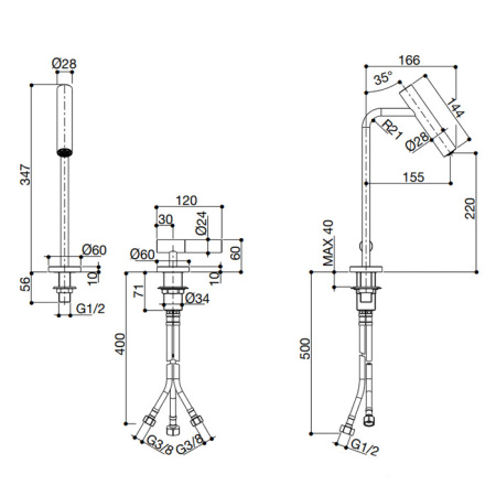 Смеситель для раковины FALPER CILINDRO GF6