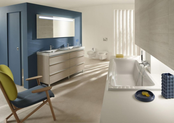 Тумба под раковину 117 см Jacob Delafon Odeon EB995-N18 белый блестящий