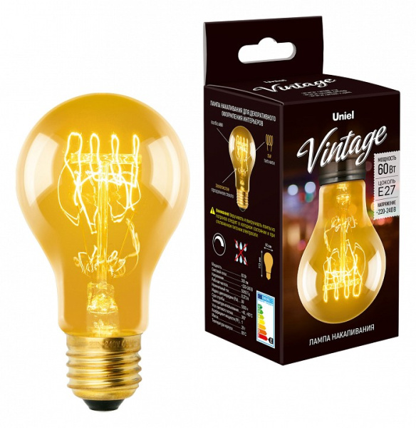 Лампа накаливания Uniel IL-V E27 60Вт K UL-00000476