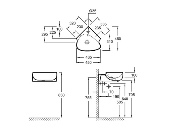 Раковина Jacob Delafon Nouvelle Vague 45 EGL112-00 белый