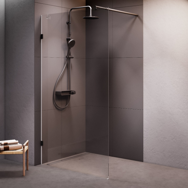 Душевая перегородка AM.PM X-Joy 110 W94WI-110-F1-BTE черная