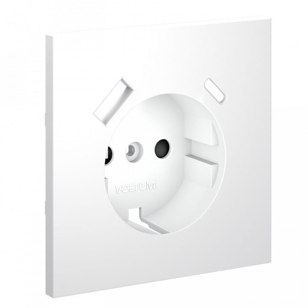 Накладка для розетки с заземлением и со шторками и 2хUSB type A и C Voltum S70 VLS001002