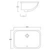 Раковина встраиваемая Artceram Nettuno NTL001 01 00 56x38 белая