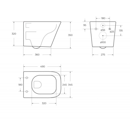 Подвесной унитаз BelBagno Ardente-R BB520CH-TOR