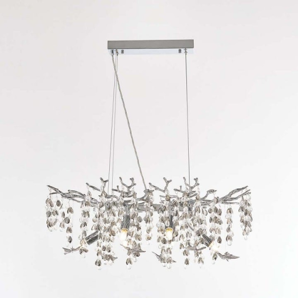 Подвесная люстра Arte Milano Веточка 230210.700.6.E14.H3 CB Clear-Smoky BUT-Smoky