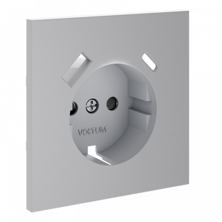 Накладка для розетки с заземлением и со шторками и 2хUSB type A и C Voltum S70 VLS001016