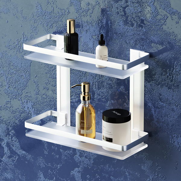 Стеклянная полка AM.PM Sense L A7455200 алюминий двухуровневая