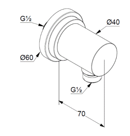 Шланговое подключение Kludi Nova Fonte Puristic 2054305-25