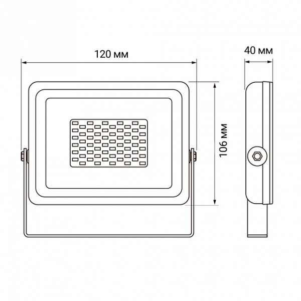 Настенно-потолочный прожектор Jazzway  PFL-SC-10W 6500K IP65