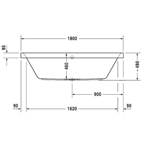 Акриловая ванна 180x80 см Duravit Happy D.2 700320000000000