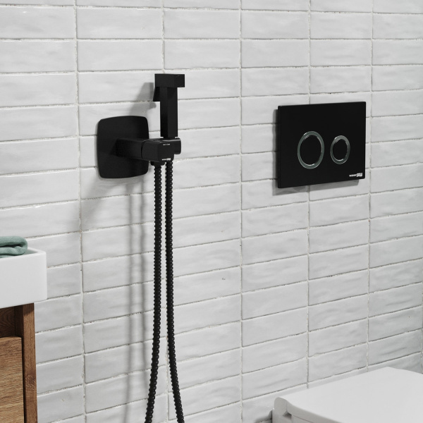 Смеситель для душа с гигиенической лейкой WasserKRAFT Nuthe 9138 черный