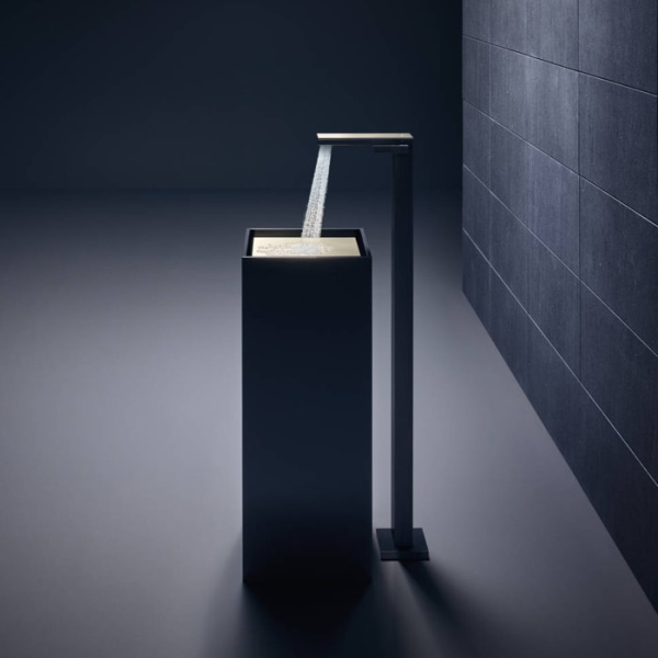 Напольный смеситель для раковины Axor MyEdition 47040000 хром/зеркальное стекло