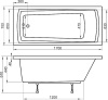 Акриловая ванна Ravak Domino ‎Plus 170x70 C632R00000, белый