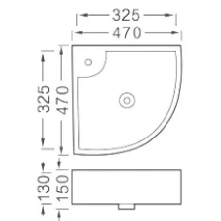 Раковина Aquatek AQ5166B-00 47x47 см, белый