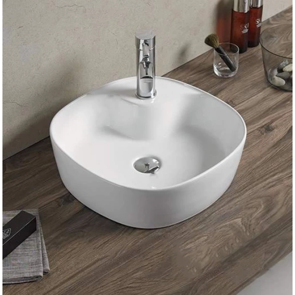 Раковина-чаша CeramaLux 9442 44x44 см, накладная, белый