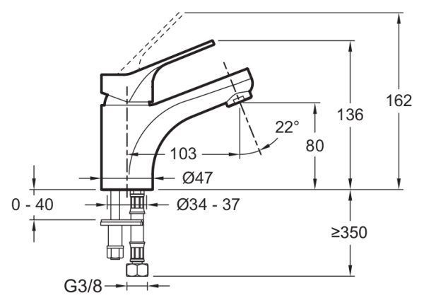 Смеситель для раковины Jacob Delafon BRIVE E75762-CP