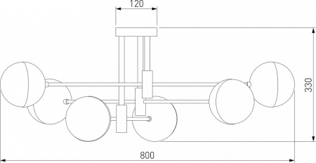 Потолочная люстра Eurosvet Nuvola 70129/6 латунь