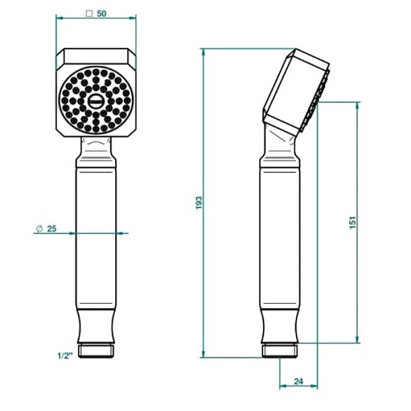 Душевая лейка THG Mtropolis manettes cristal clair A2B.A02.66