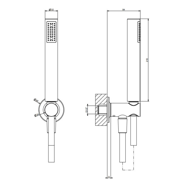 Душевой гарнитур Gessi Inciso 58123#031