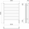 Ното П6 500х650 электро Полотенцесушитель TERMINUS