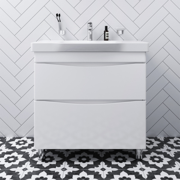 Тумба под раковину AM.PM Like M80FSX0802WG белый глянец