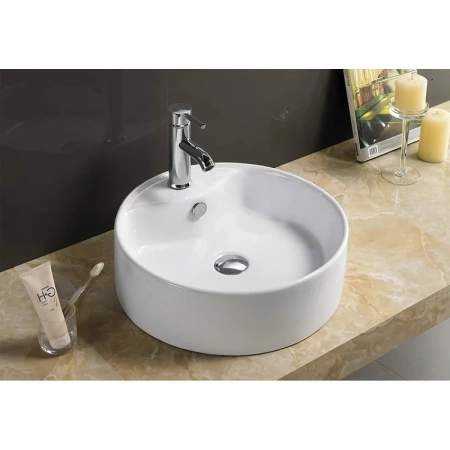 Раковина-чаша CeramaLux 9008B 46x46 см, накладная, белый
