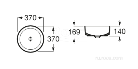 Раковина Roca Inspira 327523000 37х37