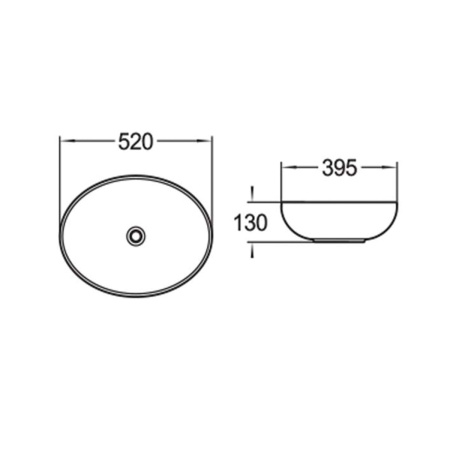 Раковина Vincea 55 см VBS-51552 белый